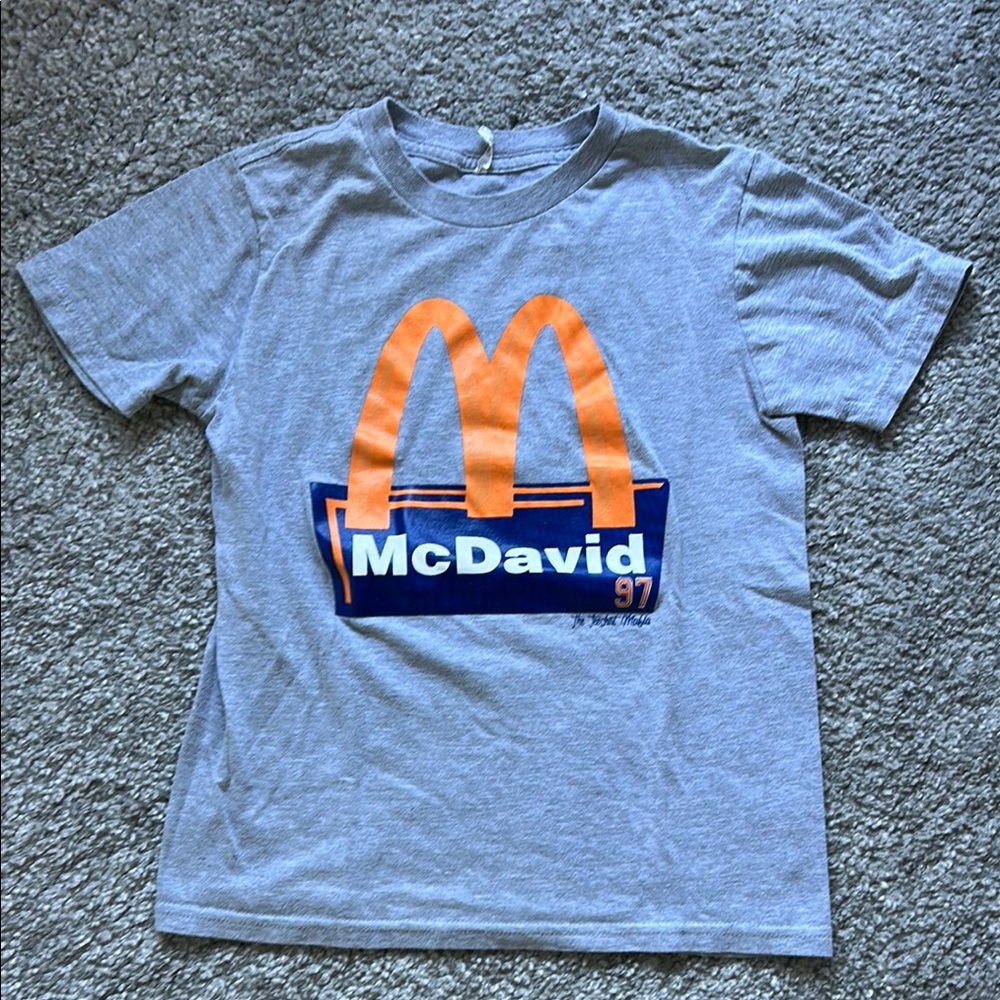 Gray and Orange Short Sleeve Tee